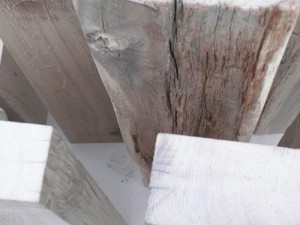Orig. hist. Eichenaltholz Stelen